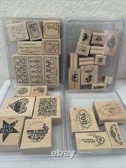 Lot 41 Stamp Sets Stampin Up! NEW & USED Christmas Floral Words 220 Individuals