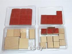 Lot 8 Case Sets Stampin Up Unmounted + Gently Used Wood Rubber Stamps fairies