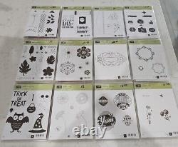 Lot Of 12 Stampin' Up Botanical Blooms, Mixed Bunch, Etc Stamp Set Rubber