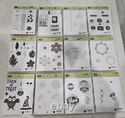 Lot Of 12 Stampin' Up Botanical Blooms, Mixed Bunch, Etc Stamp Set Rubber