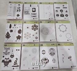 Lot Of 12 Stampin' Up Botanical Blooms, Mixed Bunch, Etc Stamp Set Rubber