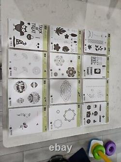 Lot Of 12 Stampin' Up Botanical Blooms, Mixed Bunch, Etc Stamp Set Rubber