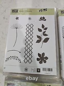 Lot Of 12 Stampin' Up Botanical Blooms, Mixed Bunch, Etc Stamp Set Rubber