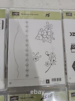 Lot Of 12 Stampin' Up Botanical Blooms, Mixed Bunch, Etc Stamp Set Rubber