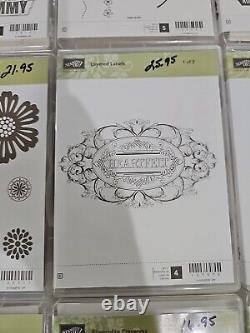 Lot Of 12 Stampin' Up Botanical Blooms, Mixed Bunch, Etc Stamp Set Rubber