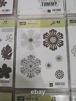 Lot Of 12 Stampin' Up Botanical Blooms, Mixed Bunch, Etc Stamp Set Rubber