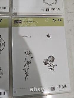 Lot Of 12 Stampin' Up Botanical Blooms, Mixed Bunch, Etc Stamp Set Rubber