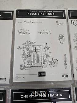 Lot Of 12 Stampin' Up Cling Stamp, Stacked Stone, Etc Stamp Set