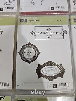 Lot Of 12 Stampin' Up Lotus Bloom, Flowering Fields, Etc Stamp Set Rubber