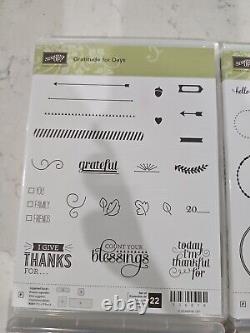 Lot Of 12 Stampin' Up PRETTY PETITES, Gratitude For Days Etc Stamp Set Rubber