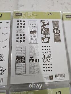 Lot Of 12 Stampin' Up PRETTY PETITES, Gratitude For Days Etc Stamp Set Rubber