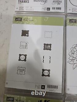 Lot Of 12 Stampin' Up PRETTY PETITES, Gratitude For Days Etc Stamp Set Rubber