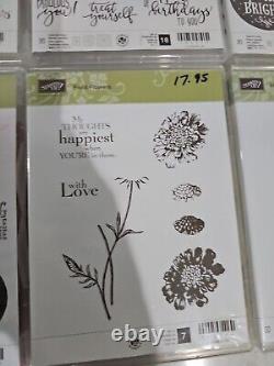 Lot Of 12 Stampin' Up PRETTY PETITES, Gratitude For Days Etc Stamp Set Rubber