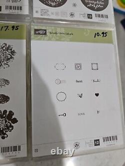 Lot Of 12 Stampin' Up PRETTY PETITES, Gratitude For Days Etc Stamp Set Rubber