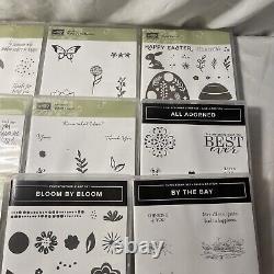 Lot Of 19 Stampin Up Stamp Sets All Brand New Holiday, Animal, Phrases Etc
