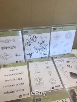 Lot Of 20 Stampin Up! Up Rubber Stamp Sets All New