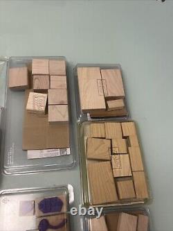 Lot Of 24 Packs Stampin Up Wood & Rubber Stamp Sets! 165 Stamps Total -See Pics