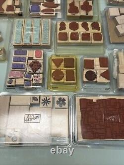 Lot Of 24 Packs Stampin Up Wood & Rubber Stamp Sets! 165 Stamps Total -See Pics