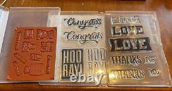 Lot Of 24 Stampin' Up Rubber Stamp Set Double Take Everything Eleanor Sports D-g