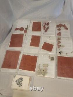 Lot Of 25 Different Stampin' Up Sets Including New And Used Stamps Some Retired