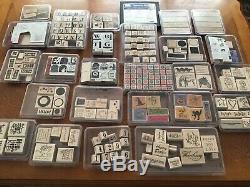 Lot Of 25 Stampin' Up Boxed Stamp Sets (246 actual stamps), Plus Stampin Scrub