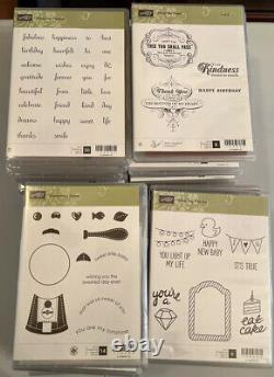 Lot Of 25 Stampin Up Stamp Sets Occasions Most Unused