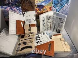 Lot Of 29 Stampin Up! Cling And Mounted Stamps Sets! Preowned See Description