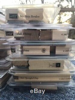 Lot Of 58 Sets 350 Stamps Rubber Stamp Collection Stampin Up