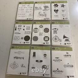 Lot Of 59 Stampin Up Stamps Sets Clear Mount Photopolymer Rubber Scrapbook