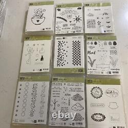 Lot Of 59 Stampin Up Stamps Sets Clear Mount Photopolymer Rubber Scrapbook