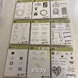 Lot Of 59 Stampin Up Stamps Sets Clear Mount Photopolymer Rubber Scrapbook