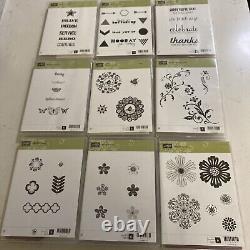 Lot Of 59 Stampin Up Stamps Sets Clear Mount Photopolymer Rubber Scrapbook