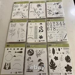 Lot Of 59 Stampin Up Stamps Sets Clear Mount Photopolymer Rubber Scrapbook