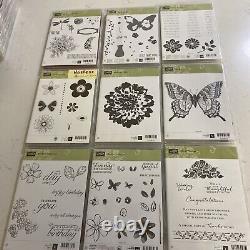 Lot Of 59 Stampin Up Stamps Sets Clear Mount Photopolymer Rubber Scrapbook