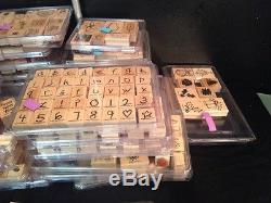 Lot Of 63 Complete STAMPIN UP Stamp Sets 544 Stamps! Great CLEAN Condition