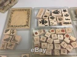 Lot Stampin Up Rubber Stamp Sets Heart Love Flowers Trees