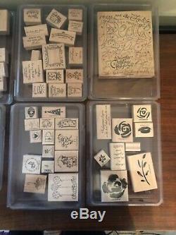 Lot Stampin' Up Rubber Stamp Sets (over 50 sets, some NEW!)
