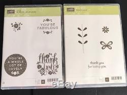 Lot of 10 Stampin Up Floral Themed Sets Blossom Garden Bloom Flowers