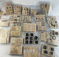 Lot of 120 STAMPIN' UP Stamps 20 Complete STAMP SETS NewithUsed Rubber Wood Mount