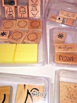 Lot of 13 Stampin Up Retired Stamp Sets Lightly Used