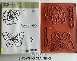 Lot of 13 Stampin Up Stamp Sets 2 withcoordinating dies 2 withpunches, floral theme