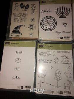 Lot of 14 Holiday Stampin' Up! Clear Mount or Photopolymer stamp sets