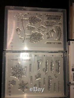 Lot of 14 Holiday Stampin' Up! Clear Mount or Photopolymer stamp sets