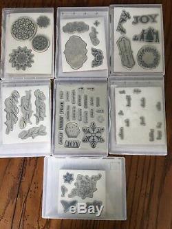 Lot of 14 Stampin' Up! Clear Mount & Photopolymer Stamp Sets Holiday & More