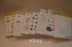 Lot of (14) Stampin' Up Rubber Stamp Sets WithCases & MORE