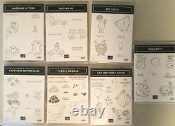 Lot of 14 Stampin' Up! Stamp Sets with a theme of Cute Critters & others
