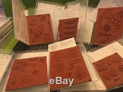 Lot of 15 Stampin Up! Clear Mount Cling Stamp Sets Variety All Occasions