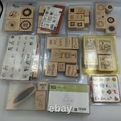 Lot of 159 Piece Stampin' Up & more Rubber Stamp Set Christmas Celebrations Misc
