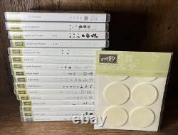 (Lot of 16) Stampin' Up! Stamp Sets Christmas Holiday Halloween Flowers 137 Pcs