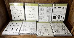 (Lot of 16) Stampin' Up! Stamp Sets Christmas Holiday Halloween Flowers 137 Pcs